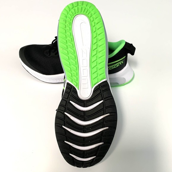 Nike Air Zoom Arcadia Low-Top Running Shoes Black/Green GS CK0715-020 Size 7Y - Picture 5 of 8